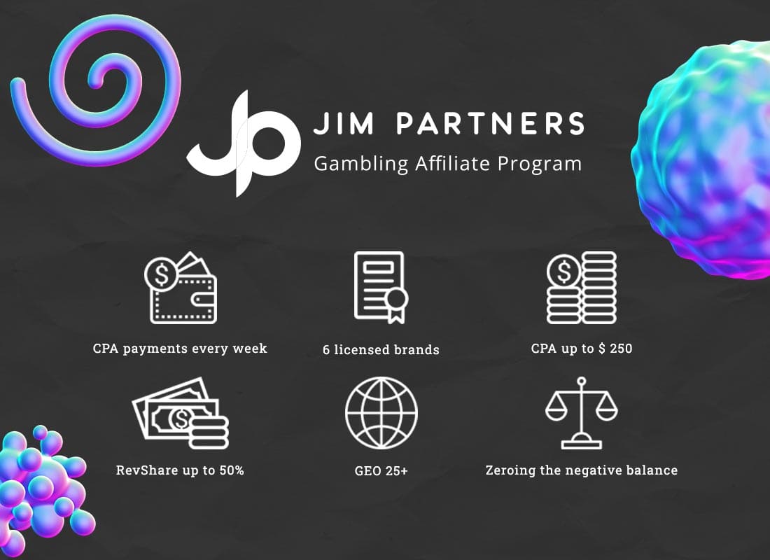 Обзор партнерской программы Jim Partners: как зарабатывать на беттинге и гэмблинге
